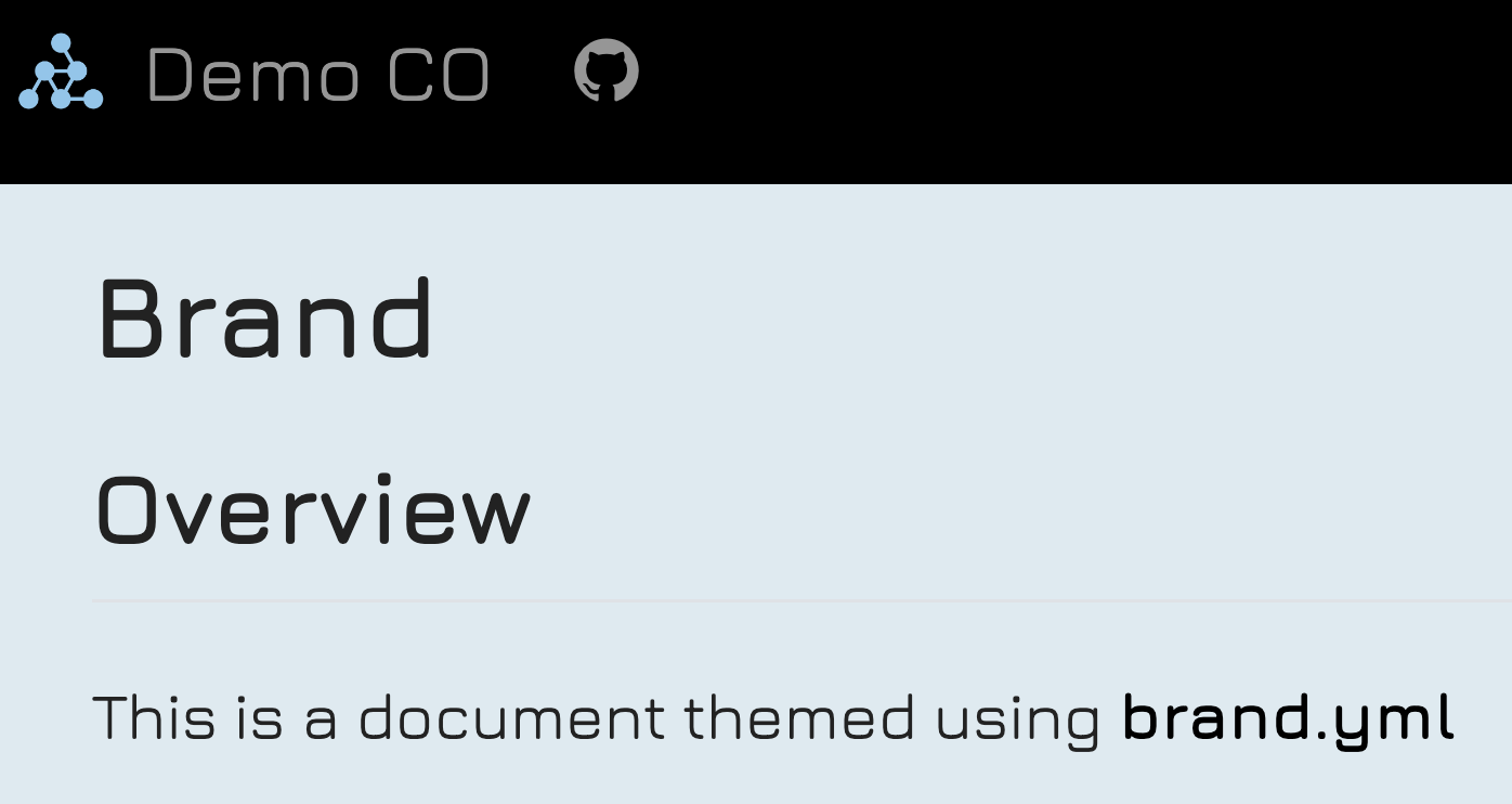 Screenshot of a webpage. The text is dark grey on a light blue background, using a rounded sans-serif typeface, a logo appears in the navbar.